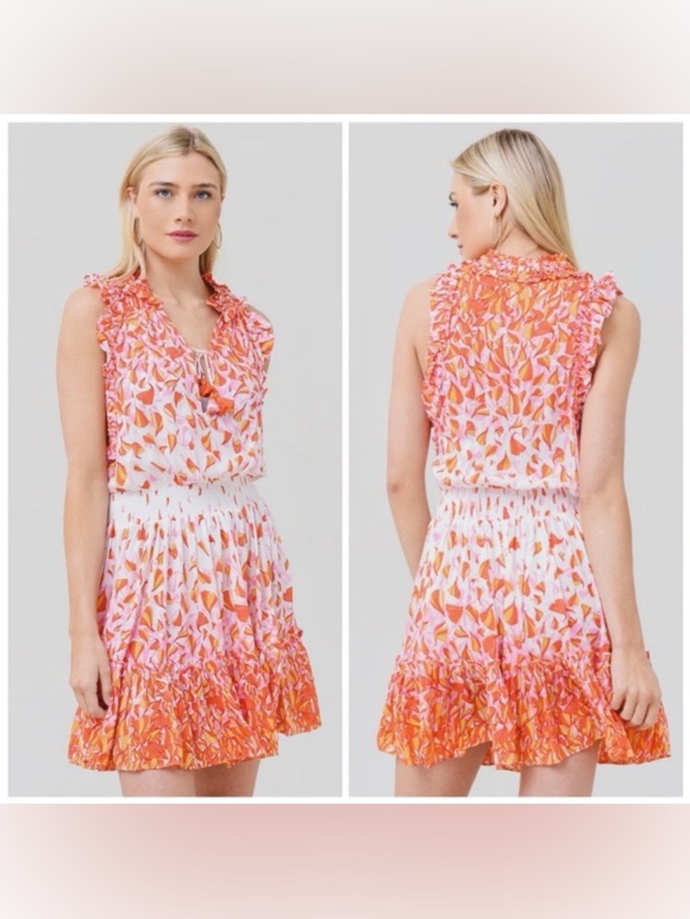 Poupette St Barth Triny Mini Dress in Pink Petale